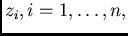 $z_{i}, i=1,/ldots,n,$