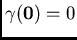 $/gamma({/boma 0}) = 0$
