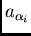 $a_{/alpha_i}$