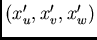 $(x_u', x_v', x_w')$