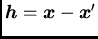 ${/boma h} ={/boma x} -{/boma x}'$