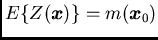 $E/{Z({/boma x})/} = m({/boma x}_0)$