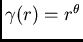 $/gamma(r)=r^/theta$