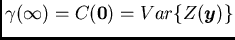 $/gamma(/infty) = C({/boma
0)} = Var /{Z({/boma y})/}$