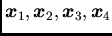 ${/boma x}_1, {/boma x}_2, {/boma x}_3, {/boma x}_4$