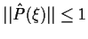 $\vert\vert \hat P(\xi) \vert\vert \leq 1$