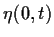 $\textstyle \eta(0,t)$