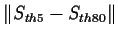 $\Vert S_{th5} - S_{th80} \Vert$