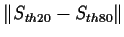 $\Vert
S_{th20} - S_{th80} \Vert$