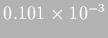 $0.101\times10^{-3}$