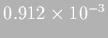 $0.912\times10^{-3}$