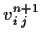 $v^{n+1}_{i\;j}$